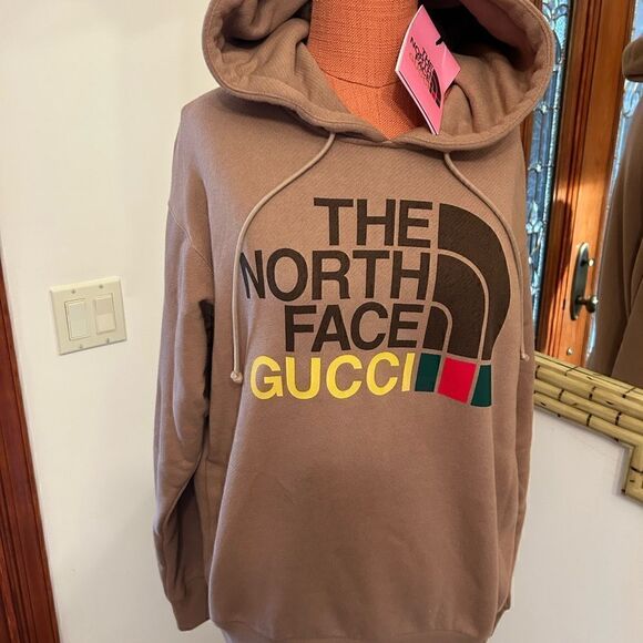 Women’s Gucci X Northface, heavy cotton felted hoodie size XXS  fits larger - Picture 3 of 9